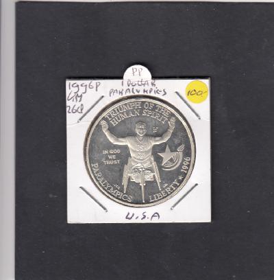 Beschrijving: 1 Dollar S-OLYMPIC ATLANTA PARALYMPICS